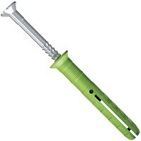 Дюбель-гвоздь 6х60 с потайным бортиком Fischer N-S Green 532756, оцинкованная сталь, 15 шт в блистере 