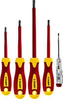 Набор отверток диэлектрических SL, PH ЗУБР 25265, 5 шт