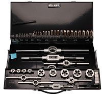 Изображение товара Набор метчиков и плашек М3-М12 HSS-G Volkel 52 предмета профессиональный