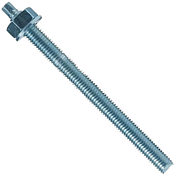 Шпилька резьбовая анкерная М8х110 мм Fischer FTR GVZ 45809, класс прочности 5.8, оцинкованная сталь