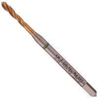 Метчик машинный спиральный М3х0,5 мм DIN 371 HSSE-PM TiN Volkel 30131, метрическая резьба