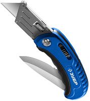 Нож складной 2 в 1 с трапециевидным лезвием ЗУБР Компакт-2-А24 09227