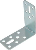 Уголок крепежный регулируемый 62х62х30 мм, оцинкованная сталь