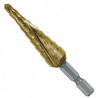 Сверло по металлу ступенчатое 4-12 мм Bit HSS-G TiN RUKO 101050-9TH