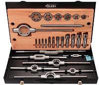 Набор метчиков и плашек G(BSP) 1/8"-1,0" HSS-G Volkel V48020, 26 предметов