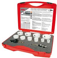 Набор коронок 19-64 мм, 2 адаптера, HSSE-Co5 Universal Ruko 126303, 12 предметов