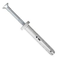 Дюбель-гвоздь 6х60 с цилиндрическим бортиком Fischer N-F 513841, оцинкованная сталь
