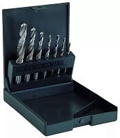 Набор метчиков комбинированных BSW 1/8"-1/2" HSSE Volkel 47870, 7 предметов, пластиковый кейс