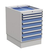 Тумба с выдвижными ящиками высота 800 мм, открывание 85% серия 55/66, Treston 61207210, синяя