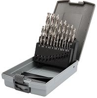 Набор сверл по металлу 1-10 мм HSS-G 135° DIN 338 H-Tools 214214HTRO, 19 шт 