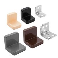 Изображение товара ANGLE Уголок мебельный с пластиковой накладкой 26х26х28 мм бежевый, PLS26X26X28BG