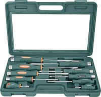 Изображение товара Набор отверток ударных, силовыx под ключ SL5.5-9.5, PH1-3 Jonnesway D70PP10S, 10 предметов