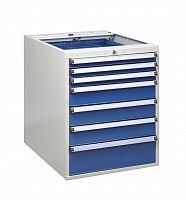 Тумба с выдвижными ящиками высота 660 мм, открывание 85% серия 55/66, Treston 61207101, синяя