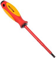 Отвертка диэлектрическая плоская SL10х1,6 стержень 200х10 мм Witte MAXX VDE 53708