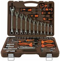 Изображение товара Универсальный набор инструмента 1/2"DR, 1/4"DR Ombra OMT55S, 55 штук