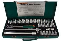 Набор торцевых головок 1/2"DR, диаметр 8-34 мм Jonnesway S04H4728S, 28 штук