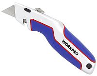 Нож строительный с трапециевидным лезвием Workpro W013008