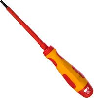 Отвертка диэлектрическая плоская SL Kraftool X-Drive Electro, сталь Cr-Mo