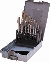 Изображение товара Набор резьбонарезных метчиков M3-M12 из быстрорежущей стали HSSЕ Ruko 14 предметов