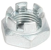 Гайка корончатая М42х3 DIN 937, оцинкованная сталь