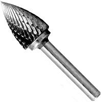 Бор-фреза твердосплавная эллипсовидная с острым концом FTools