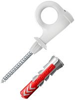 Дюбель 6х30 c винтом и проушиной EasyHook Fischer DUOPOWER 557926, нейлон, 6 шт в блистере
