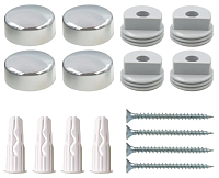 Крепление для зеркала гладкое хром Европартнер KM 0024 17