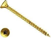 Саморез потай 5х35 мм Fischer FPF-SZ YZF 653966, полная резьба, желтый цинк (20 шт)