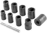 Набор головок для поврежденного крепежа 3/8" DR 10-19 мм Thorvik BESS3810, 10 шт