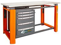 Верстак с одной тумбой 1508х755х924 мм КМК ToollBox ТВР1500(ТВ5)