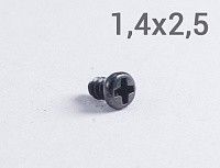 Шуруп 1,4х2,5 полусфера с полной резьбой (черный) Шуруп 1,4х2,5 полусфера с полной резьбой (черный)