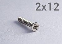Шуруп 2х12 с потайной головкой и острым концом (цинк)