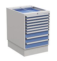 Тумба с выдвижными ящиками высота 800 мм, открывание 85% серия 55/66, Treston 61207219, синяя