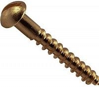 Саморез с полукруглой головкой и прямым шлицем DIN 96, бронза (Silicon bronze)