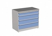 Тумба с выдвижными ящиками высота 1100 мм нагрузка на ящик 75 кг 130/110, Treston 61507020