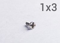 Шуруп 1х3 с потайной головкой и острым концом (цинк)