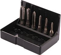 Изображение товара Набор метчиков для шуруповерта М3-М10 HSS-G Volkel 67010, 6 предметов