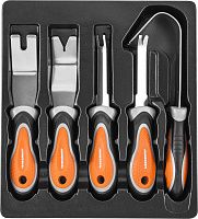 Набор съемников пистонов обшивки Jonnesway AB030079, 5 предметов