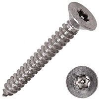 Саморез с потайной головкой TORX-Pin 6,3х50 DIN 7982 (ISO 14586), нержавеющая сталь А2