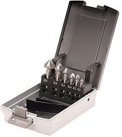 Изображение товара Набор зенковок 6,3-20 мм, 90°, 3 режущие кромки, HSSE-Co5 Bucovice 791806, 6 шт