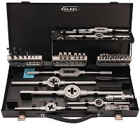 Изображение товара Набор метчиков и плашек M3-M12 HSS-G Volkel 45 предметов для металлообработки