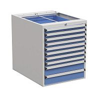 Тумба с выдвижными ящиками высота 660 мм, открывание 85% серия 55/66, Treston 61207120, синяя