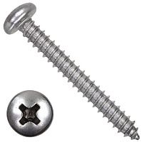 Саморез с полукруглой головкой 1,4х2,5 DIN 7981 (ISO 7049) форма C, нержавеющая сталь А2