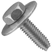 Болт шестигранный М6х1х19 мм с увеличенной шайбой K2005, оцинкованная сталь