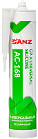 Герметик силиконовый универсальный 280 мл Sanz AC-168 168-7400-C, прозрачный