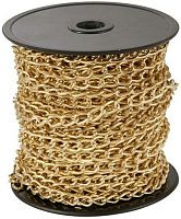 Цепь декоративная стальная "Панцирная", золото