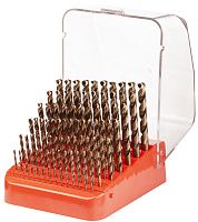 Изображение товара Набор сверл по металлу 1-10 мм HSS-G TiN 118° DIN 338 Pro H-Tools 214223THT, 91 шт