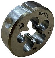 Плашка М16х1,5 мм 9ХС Волжский Инструмент 3704089, левая метрическая резьба Плашка М16х1,5 мм 9ХС Волжский Инструмент 3704089, левая метрическая резьба