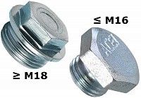 Пробка-заглушка с шестигранной головкой DIN 7604 A, оцинкованная сталь