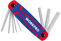 Набор складных шестигранных ключей 1,5-8 мм Workpro WP222019, 8 штук